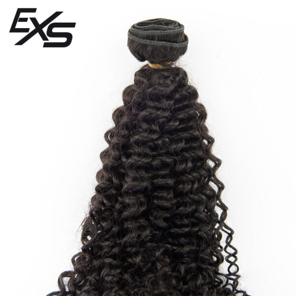 Pelo virgen de cabello hindú cosido con textura afro
