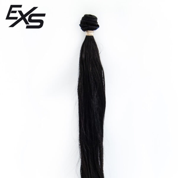Pelo virgen de cabello hindú cosido con textura lisa