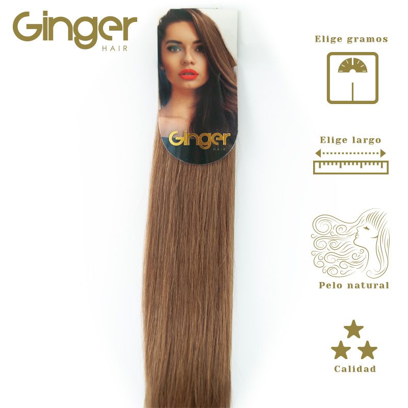 Mostrarte Reunión Entrelazamiento Extensión de cortina lisa Ginger Hair, largos 45-50/ 50-55/ 60/ 65-70cm