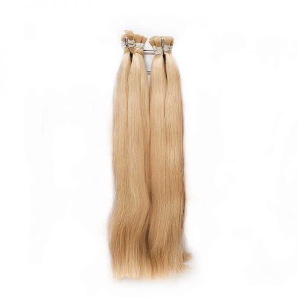 Extensiones de pelo suelto decolorado de 60 cm y de pelo virgen asiatico