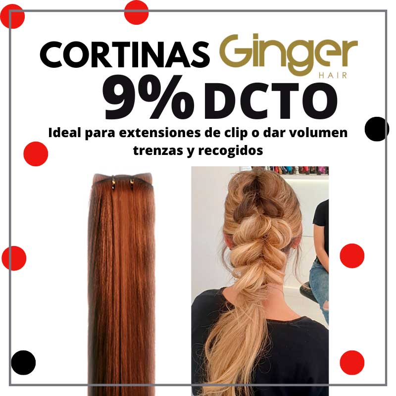 Promoción de cortinas de Ginger Hair de pelo natural