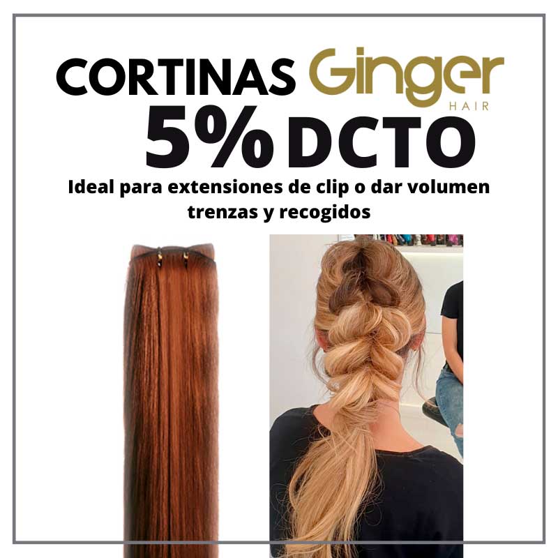 Promoción cortina de pelo natural de Ginger Hair