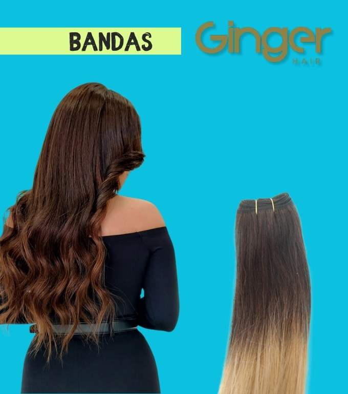 Bandas de extensões de Ginger Hair -5%.