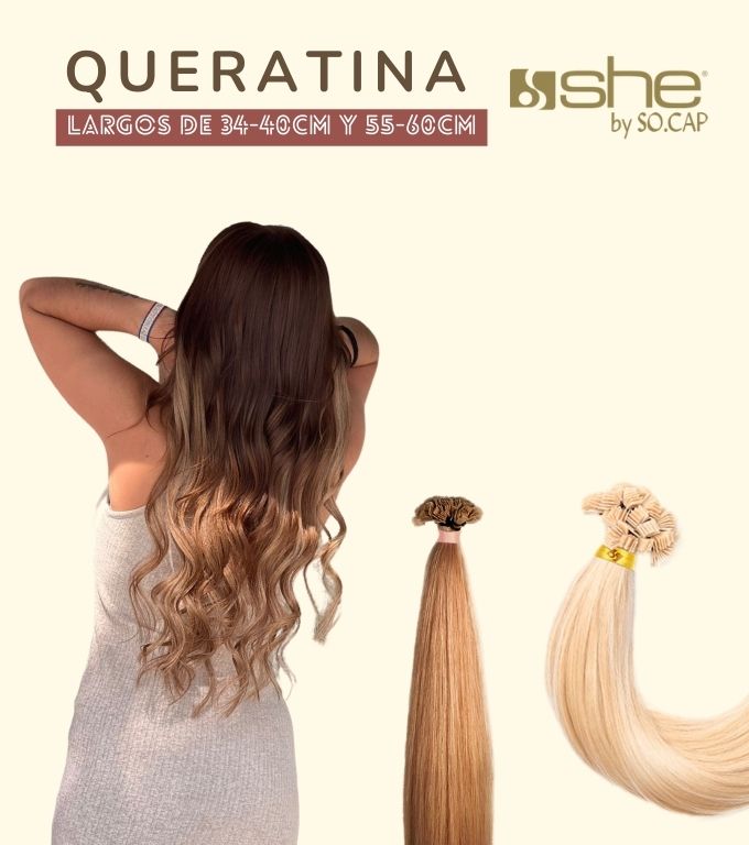 Promoción extensiones de queratina 34-40cm ó 55-60cm al 25% de dcto