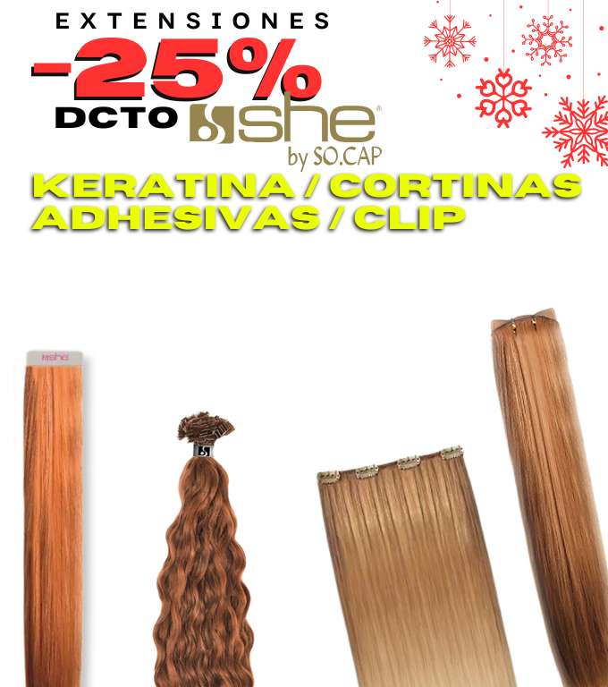 Promoción black friday extensiones adhesivas, clip, cortinas de She by SOCAP