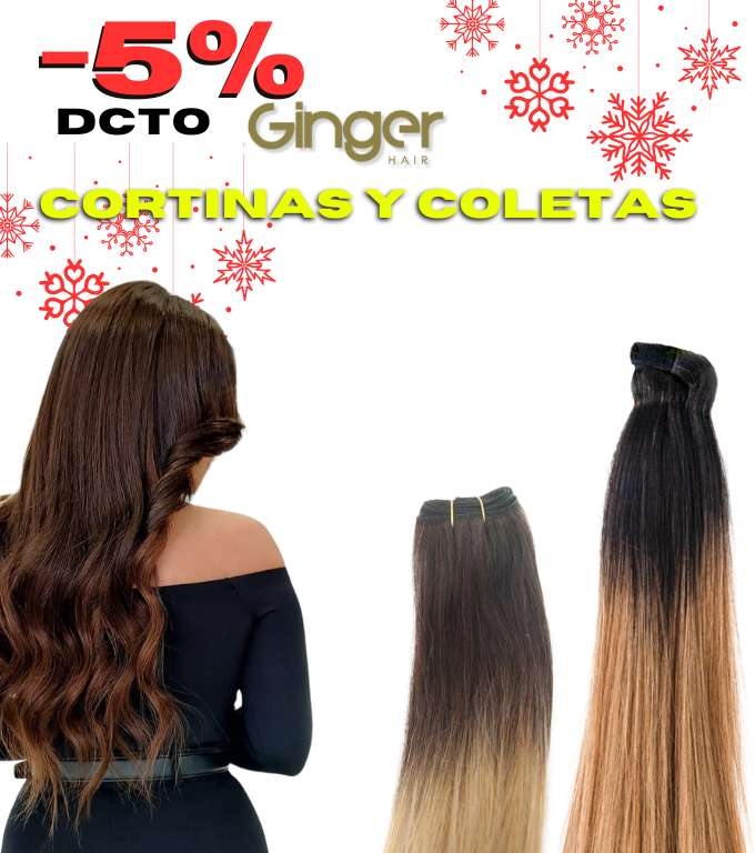 -5% de descuento en las cortinas y las coletas postizas de ginger hair