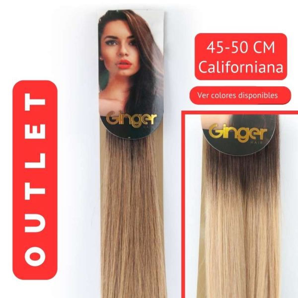 Cortina californiana de 40-45 cm de liquidación de pelo natural